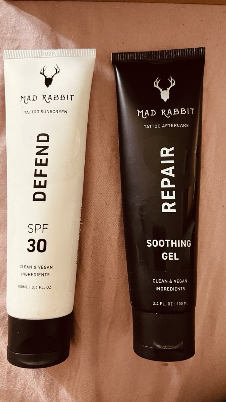 New Mad Rabbit Repair Soothing Gel 3.4 oz PLUS Defend SPF30 3.4 oz